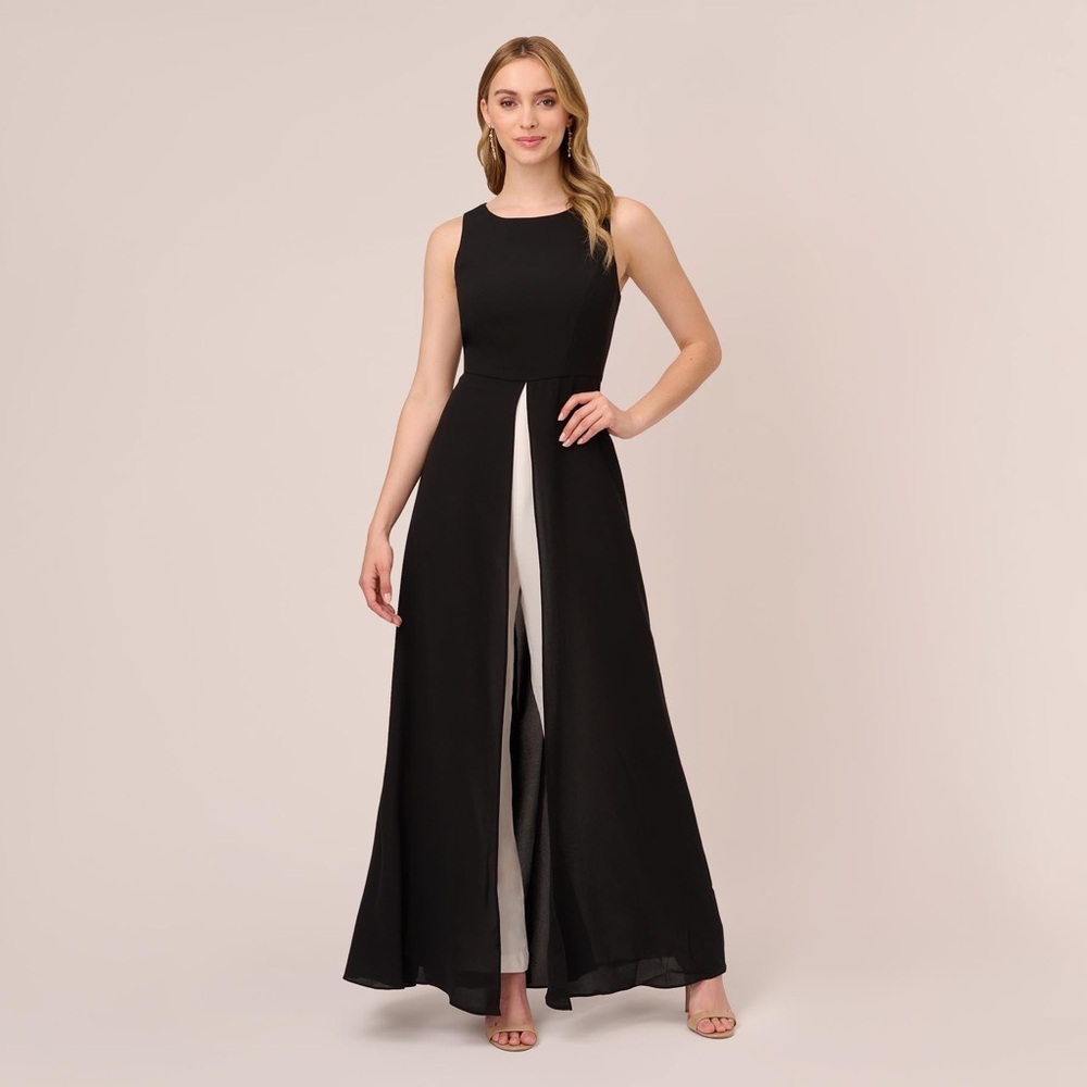 Adrianna Papell Colorblock Jumpsuit w/ Skirt